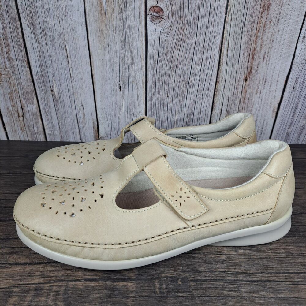 SAS Willow Tripad Comfort Hook & Loop Walking Shoes Women's Sz 12 M Beige
